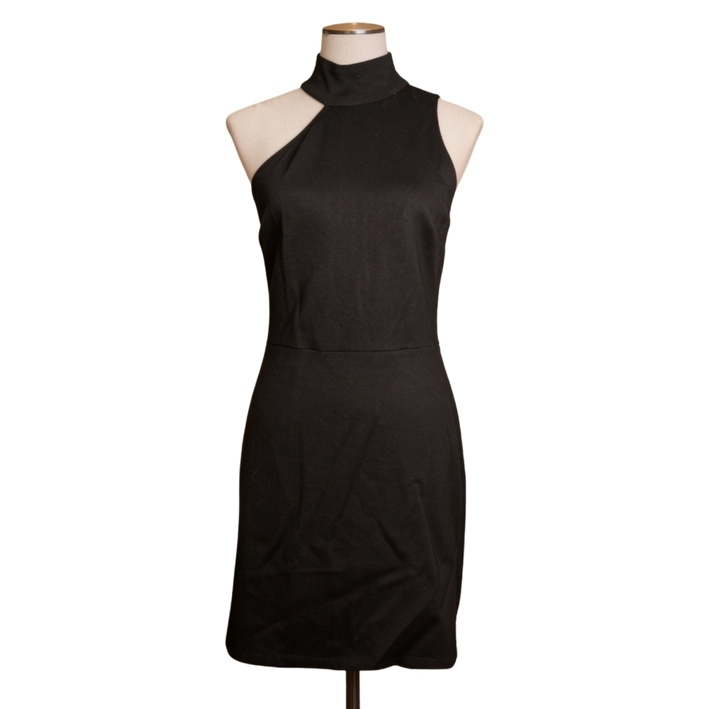 Boston Proper Black Asymmetric One Shoulder Dress 4